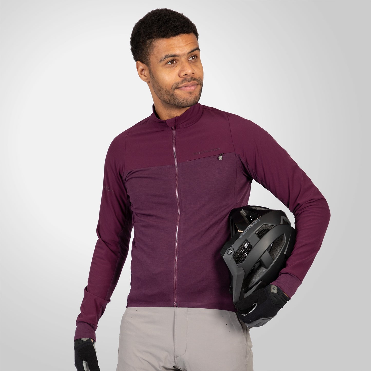 Endura Maillot GV500 M/L Aubergine, M