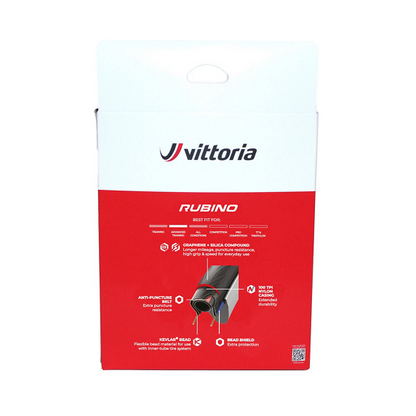 Vittoria Pack 2 Cubiertas Rubino V Negro 30-622/700x30c G2 Plegable con 2 Cámaras