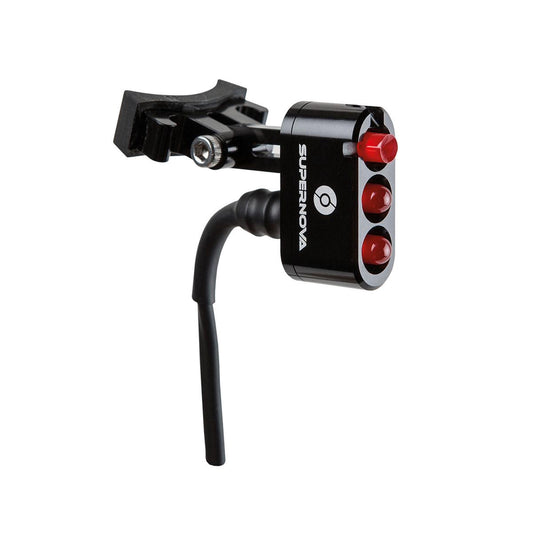 Supernova E3 Tail Light 2, piloto trasero para el montaje en la tija del sillín, 6 V, homologado, negro