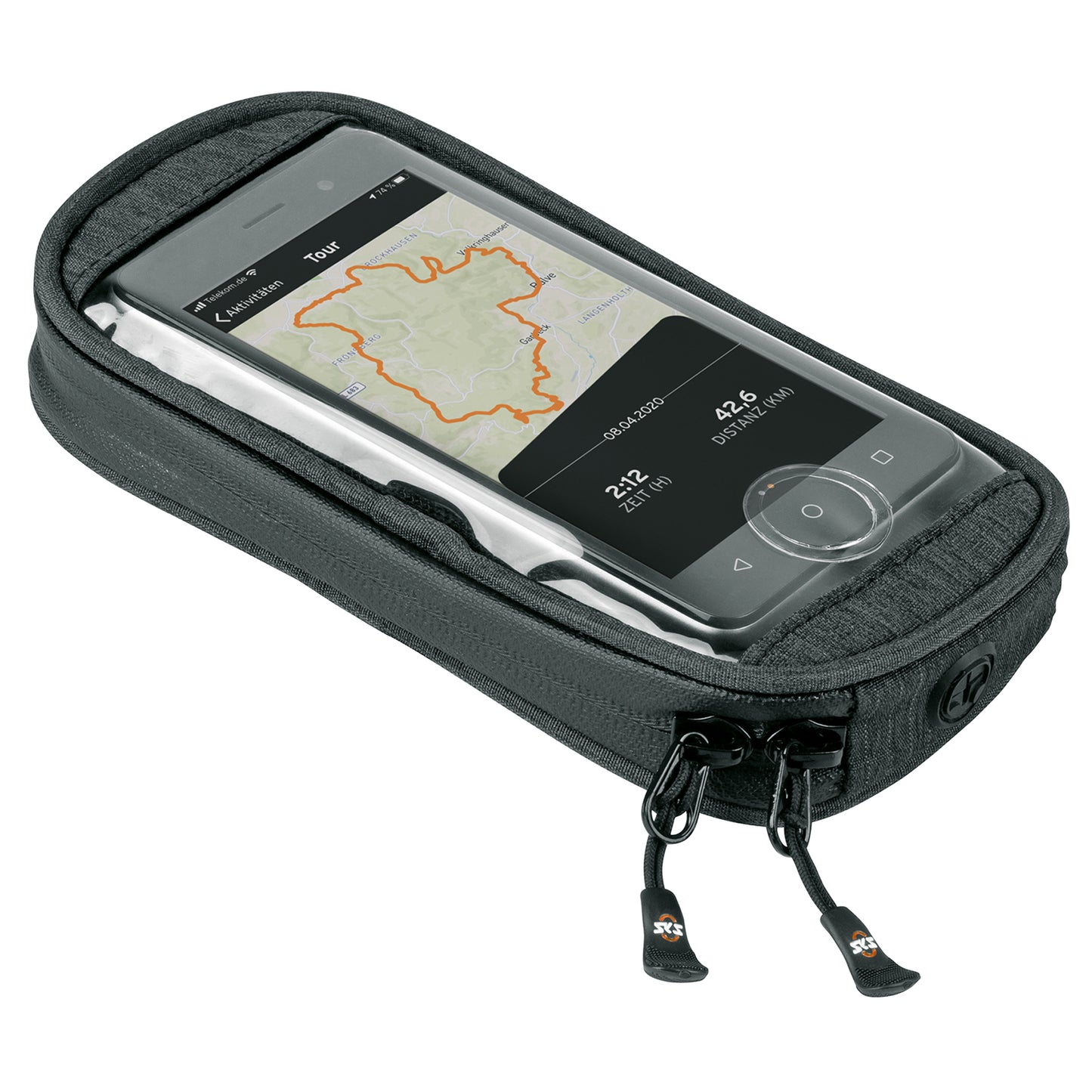 SKS Bolsa Movil 15.5X8X1.5cm Impermeable Negro