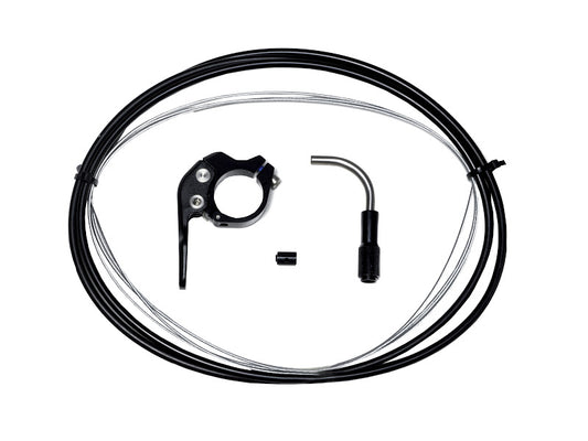 TRANZ Palanca-Mando para Tija telescopica con paso de cable interno negro