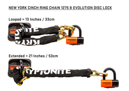 Kryptonite Candado Cadena Y Noose W EVS4 12mmx75cm Disc 14mm