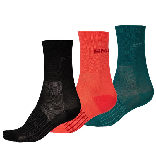Endura Calcetines de mujer Coolmax® Race (Triple Pack)
