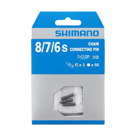 Shimano Pasador de conexión para cadena estrecha de 6/7/8v [negro] (3 piezas)