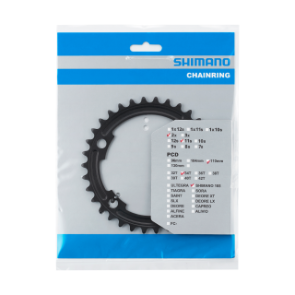 Shimano Plato 105 34D para FC-R7000 Negro